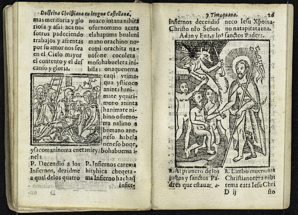 Cathecismo, en lengua Castellana, y Timuquana. : En el qual se contiene lo que se les puede enseñar a los adultos que an de ser baptizados. Mexico City: Pedro Balli. for C. Adriano Cesar, 1612