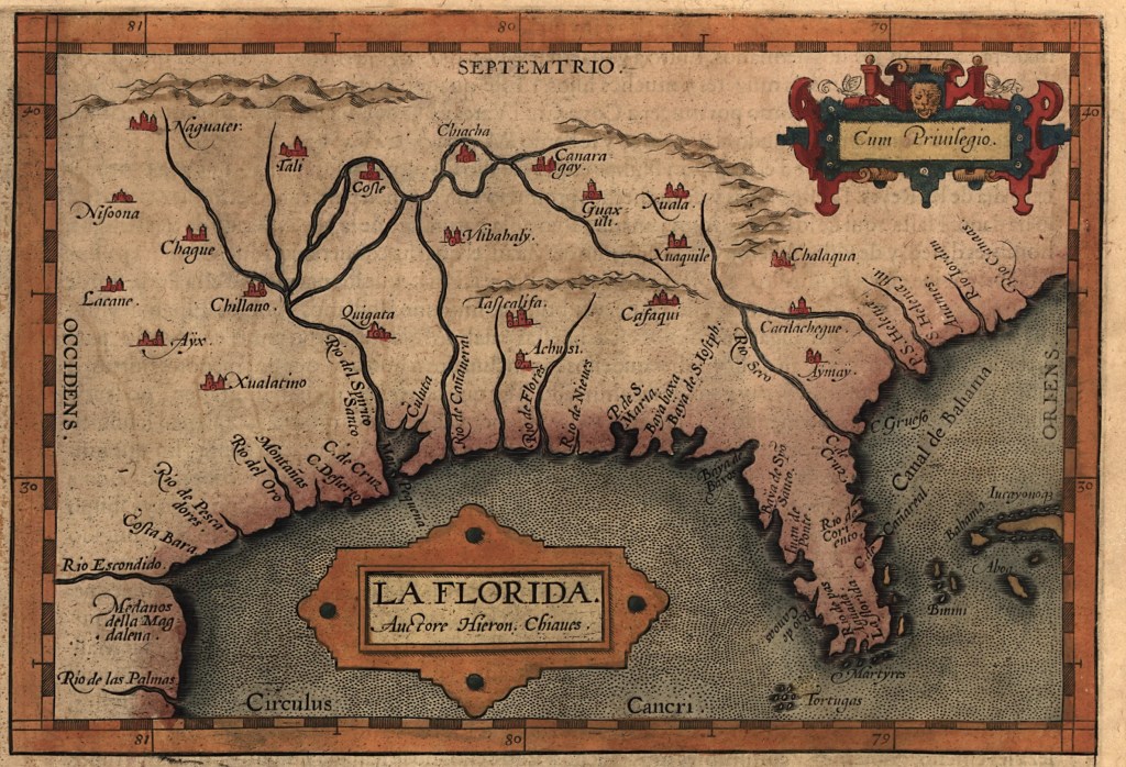 A late 1500s map of Florida.